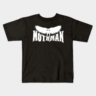 Mothman West Virginia Wing Humanoid Moth Retro Vintage White Albino Kids T-Shirt